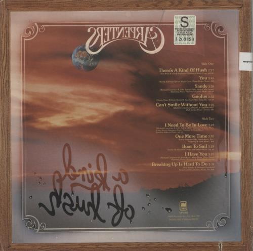 Carpenters A Kind Of Hush vinyl LP album (LP record) US CRPLPAK790891