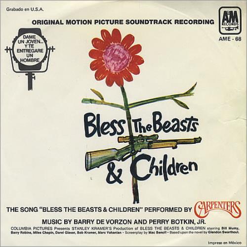 Carpenters Bless The Beasts And Children 7" vinyl single (7 inch record / 45) Mexican CRP07BL399869