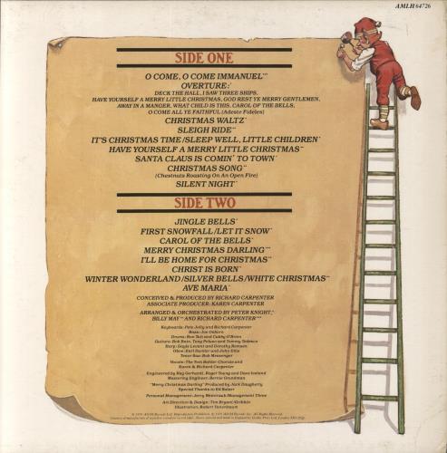 Carpenters Christmas Portrait vinyl LP album (LP record) UK CRPLPCH563922