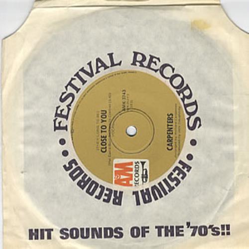 Carpenters Close To You 7" vinyl single (7 inch record / 45) Australian CRP07CL324611