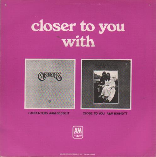 Carpenters Hurting Each Other 7" vinyl single (7 inch record / 45) Dutch CRP07HU650814