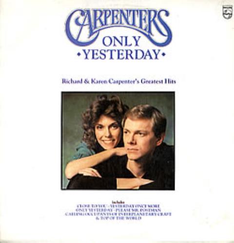 Carpenters Only Yesterday vinyl LP album (LP record) Colombian CRPLPON280626