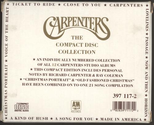 Carpenters The Compact Disc Collection - Binder CD album (CDLP) UK CRPCDTH04135