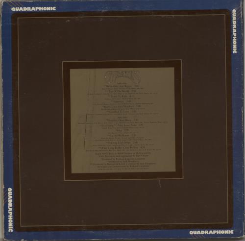Carpenters The Singles 1969-1973 - Quadraphonic - EX vinyl LP album (LP record) US CRPLPTH650876
