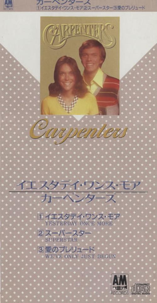 Carpenters Yesterday Once More 3" CD single (CD3) Japanese CRPC3YE475140