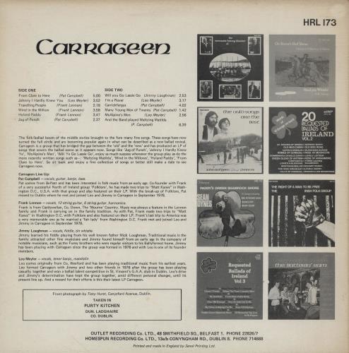Carrageen From Clare To Here vinyl LP album (LP record) UK 2G7LPFR759334