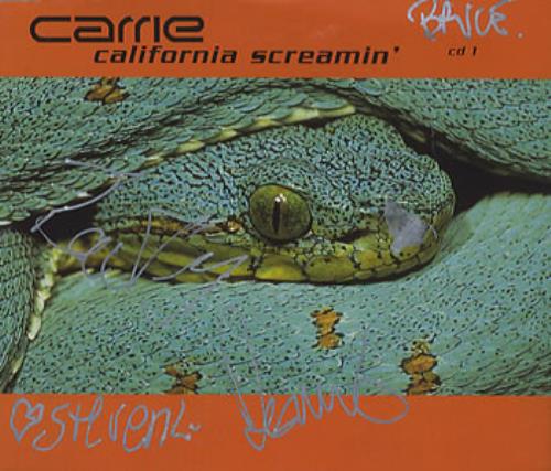 Carrie California Screamin' - Autographed! CD single (CD5 / 5") UK CAIC5CA355566