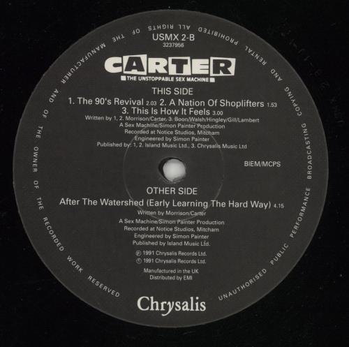Carter USM After The Watershed (Early Learning The Hard Way) 12" vinyl single (12 inch record / Maxi-single) UK USM12AF34937