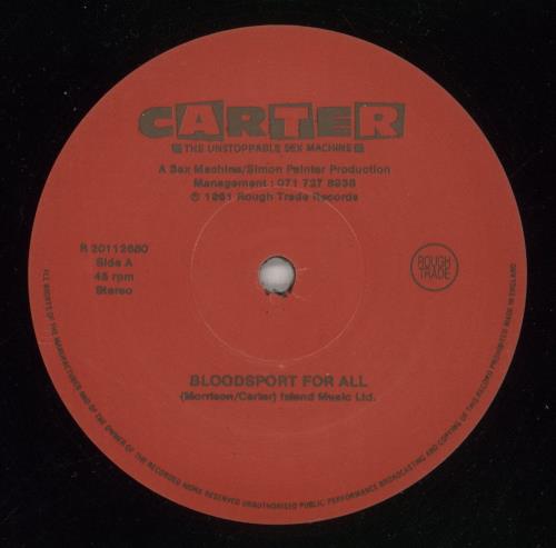 Carter USM Bloodsport For All 12" vinyl single (12 inch record / Maxi-single) UK USM12BL34935