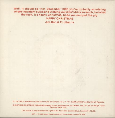 Carter USM G.I. Blues / Christmas Shopper's Paradise 7" vinyl single (7 inch record / 45) UK USM07GI406936