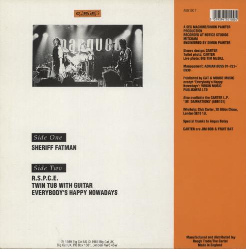 Carter USM Sherriff Fatman - Original 12" vinyl single (12 inch record / Maxi-single) UK USM12SH109273