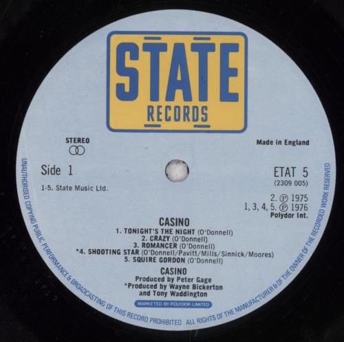 Casino Casino + Press Release vinyl LP album (LP record) UK EJSLPCA844740