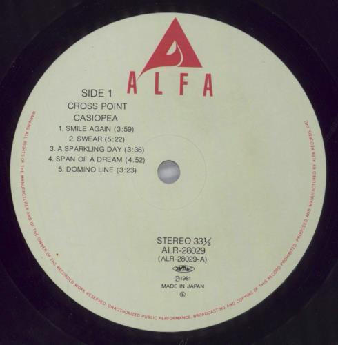 Casiopea Cross Point vinyl LP album (LP record) Japanese EXZLPCR822655