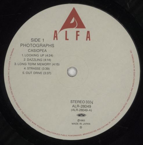Casiopea Photographs vinyl LP album (LP record) Japanese EXZLPPH852343