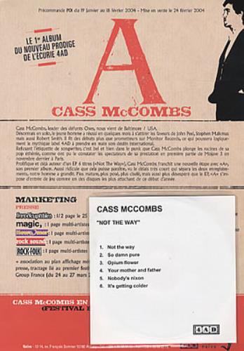 Cass McCombs Not The Way CD-R acetate French CAZCRNO310439