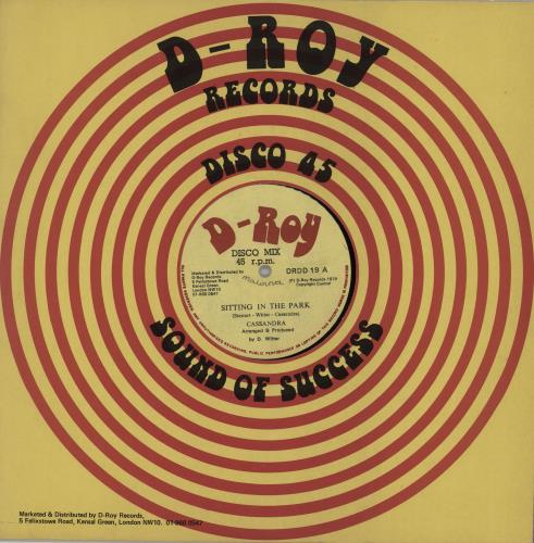 Cassandra Sitting In The Park 12" vinyl single (12 inch record / Maxi-single) UK IG912SI755083