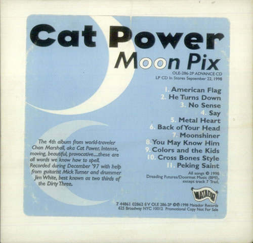 Cat Power Moon Pix CD album (CDLP) US CTPCDMO548183