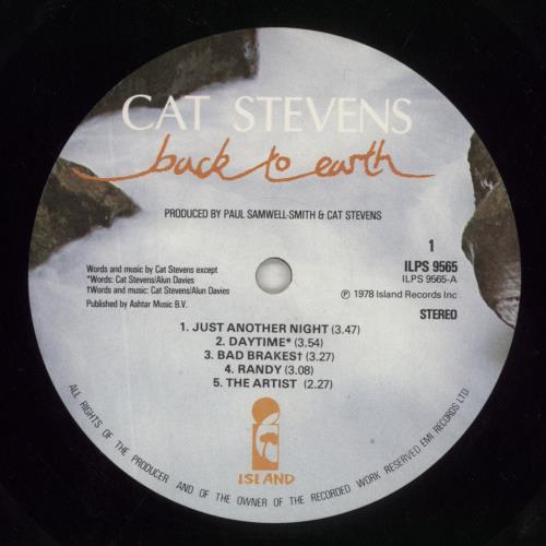 Cat Stevens Back To Earth vinyl LP album (LP record) UK CTVLPBA210580