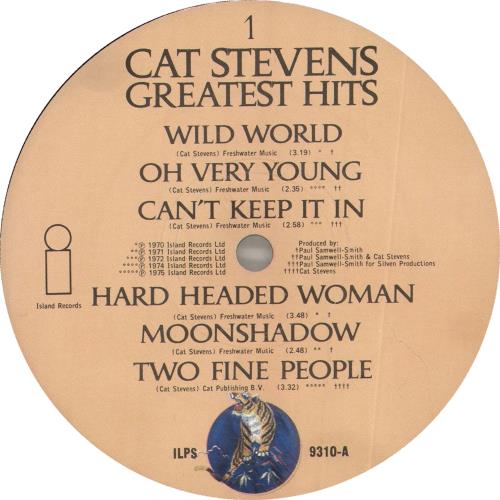 Cat Stevens Greatest Hits - 1st vinyl LP album (LP record) UK CTVLPGR562511