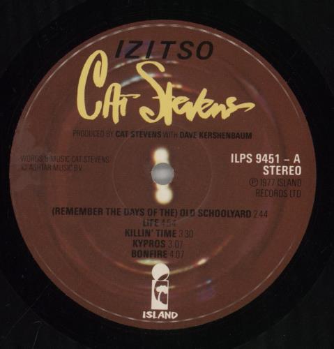 Cat Stevens Izitso + Credits Insert vinyl LP album (LP record) UK CTVLPIZ708176