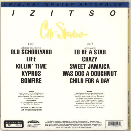 Cat Stevens Izitso - 200gm vinyl LP album (LP record) US CTVLPIZ714743