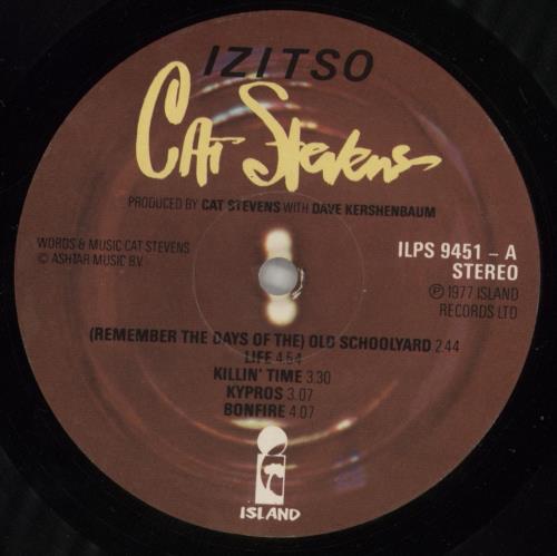 Cat Stevens Izitso vinyl LP album (LP record) UK CTVLPIZ210579