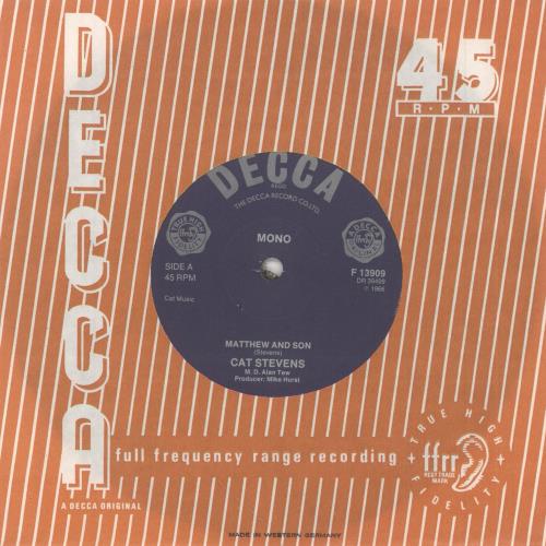 Cat Stevens Matthew And Son 7" vinyl single (7 inch record / 45) UK CTV07MA748678