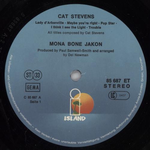 Cat Stevens Mona Bone Jakon vinyl LP album (LP record) German CTVLPMO822656