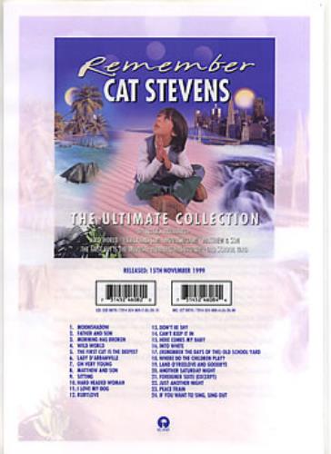 Cat Stevens Remember - The Ultimate Collection handbill UK CTVHBRE302179
