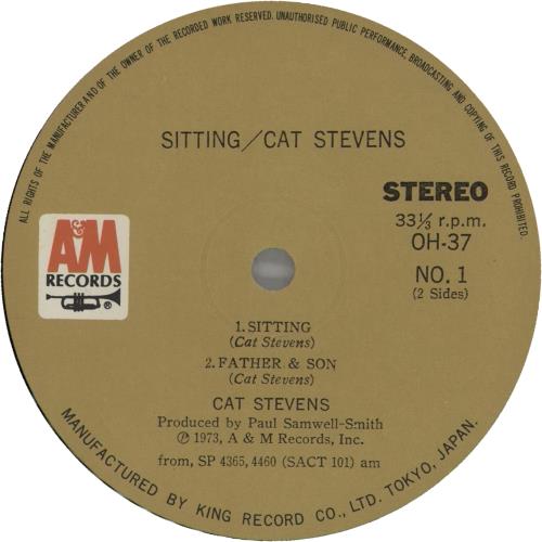 Cat Stevens Sitting EP 7" vinyl single (7 inch record / 45) Japanese CTV07SI663920