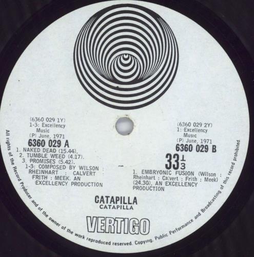 Catapilla Catapilla vinyl LP album (LP record) South African CT2LPCA816691