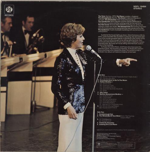 Caterina Valente The Live Concert Album vinyl LP album (LP record) UK CVLLPTH689189