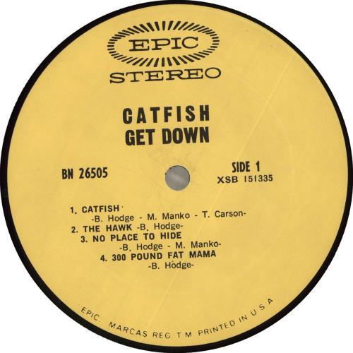 Catfish (US) Get Down vinyl LP album (LP record) US CFSLPGE714101