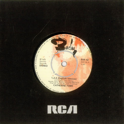 Catherine Ferry 1,2,3 7" vinyl single (7 inch record / 45) UK CXU07503726