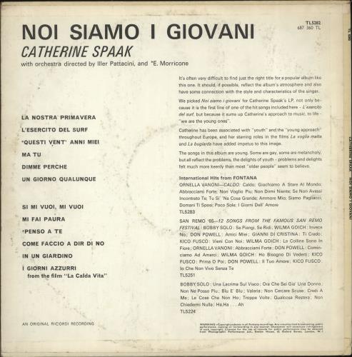 Catherine Spaak Noi Siamo I Giovani vinyl LP album (LP record) UK QMTLPNO700366