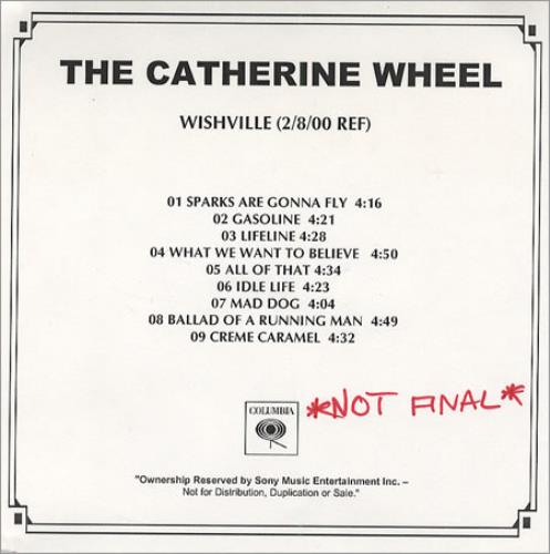 Catherine Wheel Wishville CD-R acetate US CTHCRWI159953