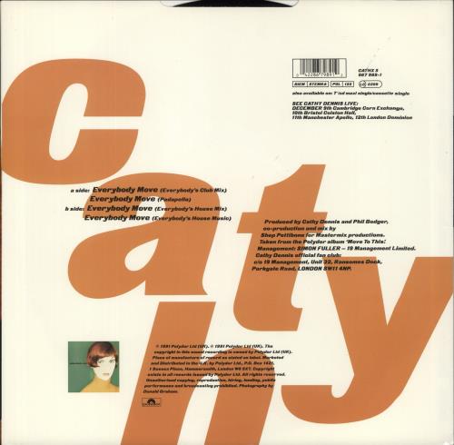 Cathy Dennis Everybody Move 12" vinyl single (12 inch record / Maxi-single) UK DEN12EV24123