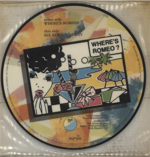 CaVa CaVa Where's Romeo? 7" vinyl picture disc (7 inch picture disc single) UK EW-7PWH574849