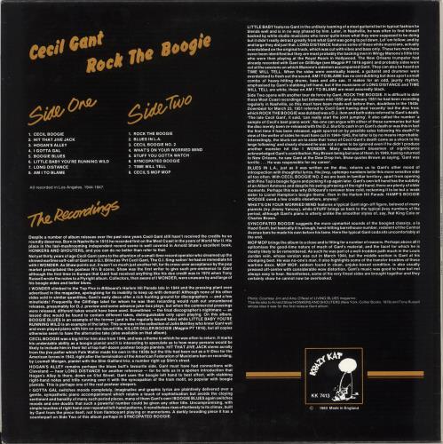 Cecil Gant Rock The Boogie vinyl LP album (LP record) UK C5GLPRO706905