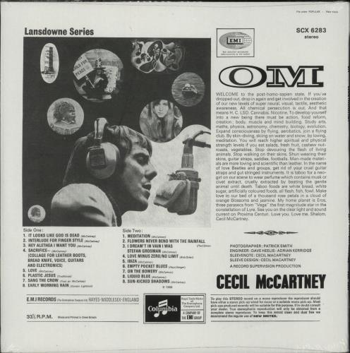 Cecil McCartney Om - Sealed vinyl LP album (LP record) UK C5FLPOM883799