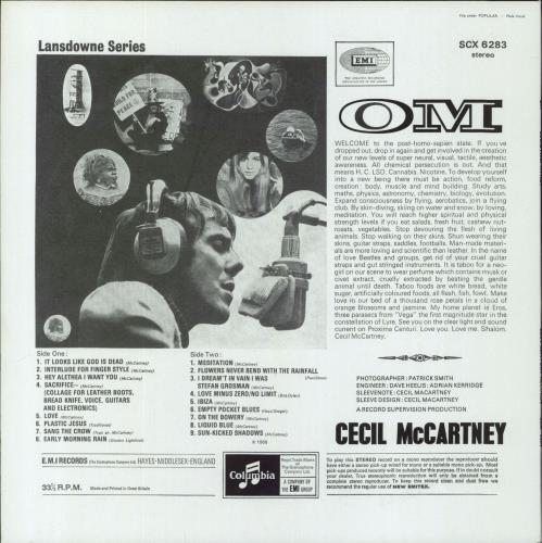 Cecil McCartney Om vinyl LP album (LP record) UK C5FLPOM819588