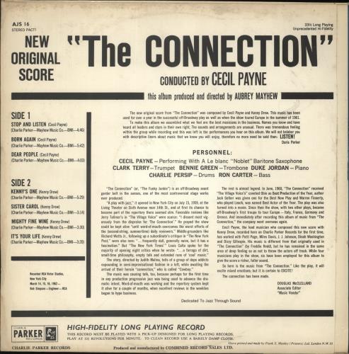 Cecil Payne The Connection Soundtrack vinyl LP album (LP record) UK 1CPLPTH446177