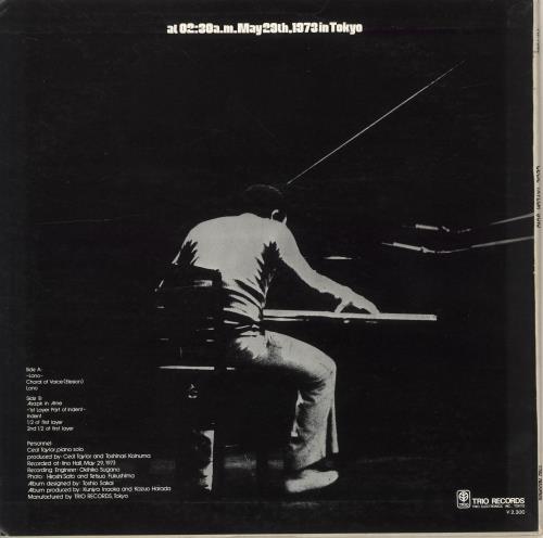 Cecil Taylor Solo vinyl LP album (LP record) Japanese CQTLPSO704781