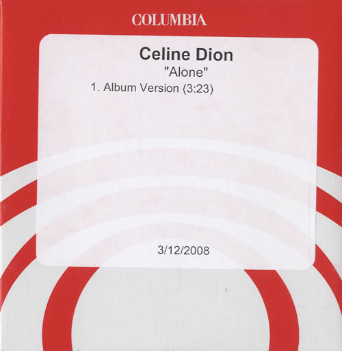 Celine Dion Alone CD-R acetate US CELCRAL465226