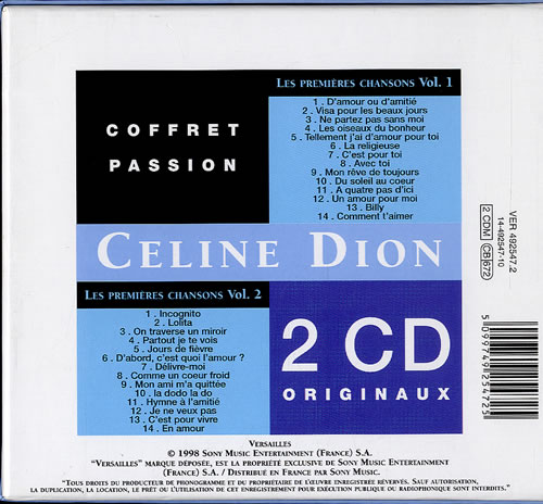 Celine Dion Coffret Passion CD Album Box Set French CELDXCO152749