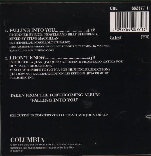 Celine Dion Falling Into You CD single (CD5 / 5") Austrian CELC5FA60884