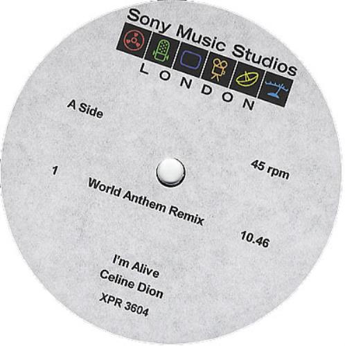 Celine Dion I'm Alive 12" vinyl single (12 inch record / Maxi-single) UK CEL12IM375436