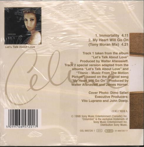 Celine Dion Immortality CD single (CD5 / 5") French CELC5IM117919