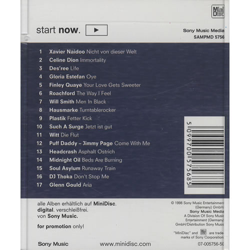 Celine Dion Immortality mini disc (MD) German CELMDIM446823