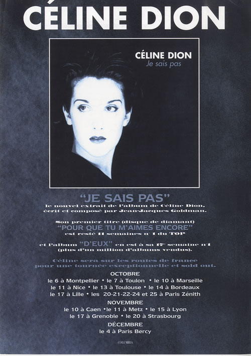 Celine Dion Je Sais Pas handbill French CELHBJE450749